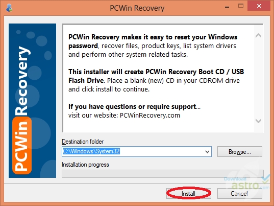pcwin recovery